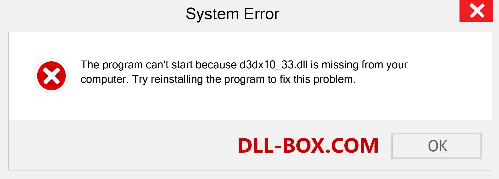  d3dx10_33.dll file is missing?. Download for Windows 7, 8, 10 - Fix  d3dx10_33 dll Missing Error on Windows, photos, images
